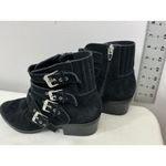 Womans Dolce Vita TAE Black Suede Strappy Heel Ankle Boots Size 7 M Photo 3