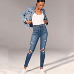 Abercrombie & Fitch Ultra High Rise Super Skinny Distressed Jeans 2/26 Short Photo 8
