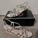 I. Miller  Women’s Silver Glitter Low-Wedge Heels/Sandals Photo 0