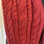 Michael Kors Cable Knit Infinity Scarf Dark Red Knit Cranberry NEW Photo 4