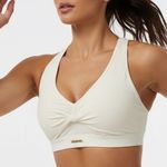 Gymshark  Whitney Simmons Sports Bra Cream Twist Front Racerback Size S Photo 5