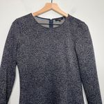 Theory Albita Long Sleeve Dress Stretch Speckle Knit 8 Navy Wool Blend Career Photo 1