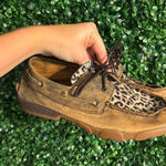 Twisted X  Cheetah Print Leather Moccasins  Womans Size 5.5 M Photo 0