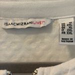 Isaac Mizrahi Live White Quilted Jacket 3/4 Sleeves Scalloped Hem Size 1X White Photo 1