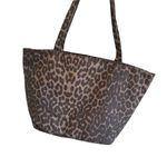 denim Leopard Print Tote Bag with Mickey Mouse Brown Photo 5