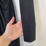 NWT CIEBON Jennifer Black Collared Ruched Button Front Midi Shirt Dress Sz Small Photo 8