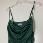 Oh Polly  Cowl Neck Ruched Bodycon Midi Dress in Green US 8 Photo 3