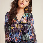 Anthropologie  Vivienne Vineet Bahl Embroidered Top S NWT Photo 0