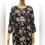 Elodie  Floral Black mini Dress/tunic size M Photo 1