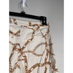 Anthropologie Maeve Linen Blend Palazzo Pants Womens Sz 4 Wide Leg Chain Print Photo 5