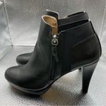 Adrienne Vittadini  Perrine Black Leather 4” Heels Side Zipper Ankle Boots 7.5 F6 Photo 3