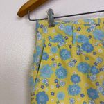 Lilly Pulitzer  Pants Womens Size 4 Yellow Cuba Libre Blue Capri Crop 23" Photo 3
