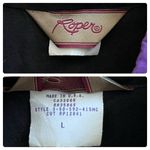 Vintage Roper Women’s Western Black Purple Button Up Shirt Size Large Made USA Photo 8