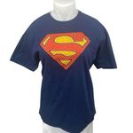 DC Comics Superman Blue Glow In The Dark Logo Graphic Tee T-Shirt Top Size 2XL Photo 0