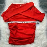 Open Edit NWT Ruched Square Neck Top in Red Alert Photo 9