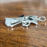 Silver Cat Pendant with Onyx and Rhinestone Accents Photo 5