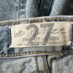 Free People Maggie Mid Rise Jean Shorts Womens 27 Light Wash Distressed Festival Photo 4