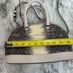 Coach  MINI SIERRA EMBOSSED LEATHER SATCHEL grey cream purse handbag Photo 9