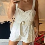 Intermix  White Belted Romper Photo 2