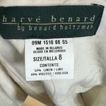 Harvé Benard Harve Bernard off white and mocha linen blend dress size 8 NWT Photo 4