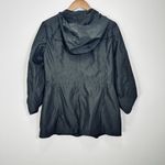 Michael Kors Michael  Black Roll Tab Sleeve Hooded Windbreaker Women's Size Small Photo 2