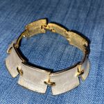 Gold Plated Flat Rectangular Link Bracelet Gold Photo 9