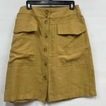 A New Day  button down tan Skirt size 8 w/huge front pockets Photo 0