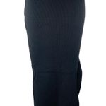 Princess Polly Black Rib Knit High Waisted Slit Midi Bodycon Pencil Skirt Size 4 Photo 0