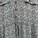 Lucky Brand Short Sleeve Midi Shirt Dress Sz 1X Pockets Rayon Green Garden Party Photo 3