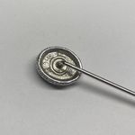 Pretty Sarah Coventry Signed SARAH Brooch Stick Lapel Pin Silver Tone / Grey Photo 5