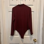 A New Day Maroon Burgundy‎ Mock Neck Long Sleeve Body Suit Size XL Red Photo 5