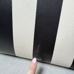 Kate Spade Molly Large Tote Bag Black White Stripes with Pink Interior Photo 13