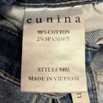 Eunina Tobi Women's Blue Distressed Super High Rise Crop Denim Mom Jeans Size 5 Photo 5