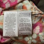 HEMANT & NANDITA One Shoulder Floral Metallic Ruffle Mini Dress XL FLAWED Pink Photo 12