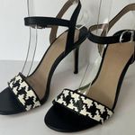Lauren Ralph Lauren Gwen Houndstooth Black And White Leather Sandal Size 5.5 B Photo 0