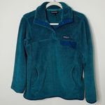Patagonia  Re-Tool Snap T Fleece Pullover Size Medium Jacket Teal Sweater Women’s Photo 6