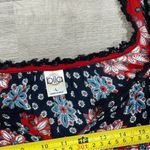 Bila red paisley Bohemian floral bell sleeve top size large Photo 3