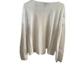 International concepts INK womens white long sleeve lace inset peasant top lined blend sz small Photo 2