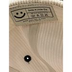 Smile A Little Co Corduroy Baseball Cap Cream Black Embroidered Smiley Face Tan Photo 5