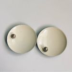 None Emerald Green Round Button Earrings Photo 7