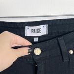 Paige  • Verdugo Ankle Skinny Jeans black denim gold ankle zippers Photo 4