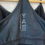YAS Yoga and Sportswear Charcoal Gray Black Sports Bra Top Black Size M Photo 3