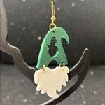 Christmas Gnome Earrings 🎅✨ Green Hat & White Beard Photo 1