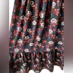 Free People smocked ruffle satin floral maxi dress or maxi skirt boho Y2K Photo 2