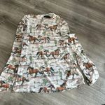 Boutique Western Horse Print Mesh Top Photo 0