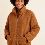 Ecowish  Brown Teddy Jacket for Women Sz(L) Photo 0