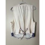 Vintage Patchwork Lace Vest M Cottagecore Boho Phoebe Grunge Artsy Button USA White Size M Photo 4
