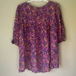 Terra & Sky  Blue / Purple / Pink Blouse 1/2 Sleeve Size 2X Photo 1