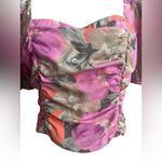 Saltwater Luxe  Bodie Blouse Pink Floral Size Medium Photo 1