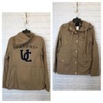 Love Tree Love‎ Tree drawstring hooded khaki Tan Jacket With souvenir UC On Back Women’s M Photo 3